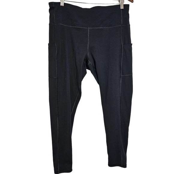 Ewedoos High Rise Leggings Size 3X Black Skinny Stretch Athletic Gym Pants - Picture 1 of 11